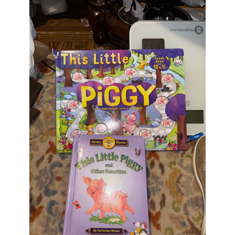 This Little Piggy Childrens Book Bundle Countdown & Nursery Rhymes 2 Books